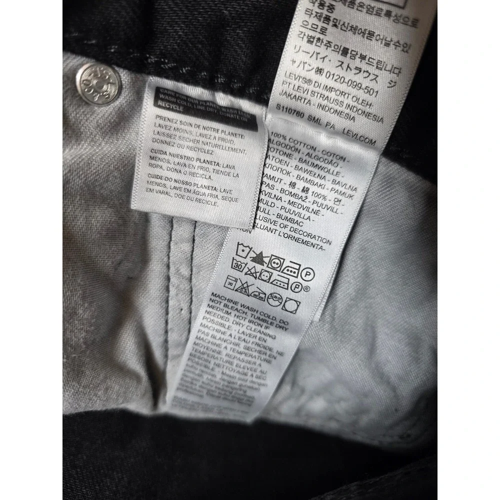 Levi's Jeans Mens 34x30 Black 100% Cotton 565 '97 Loose Straight Denim